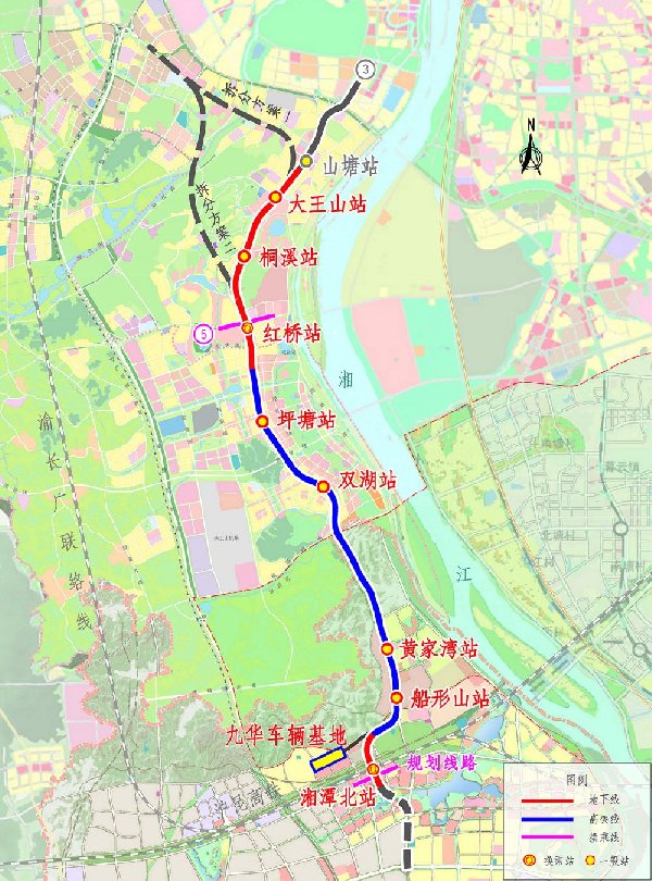 长株潭城际轨道交通西环线站点位置