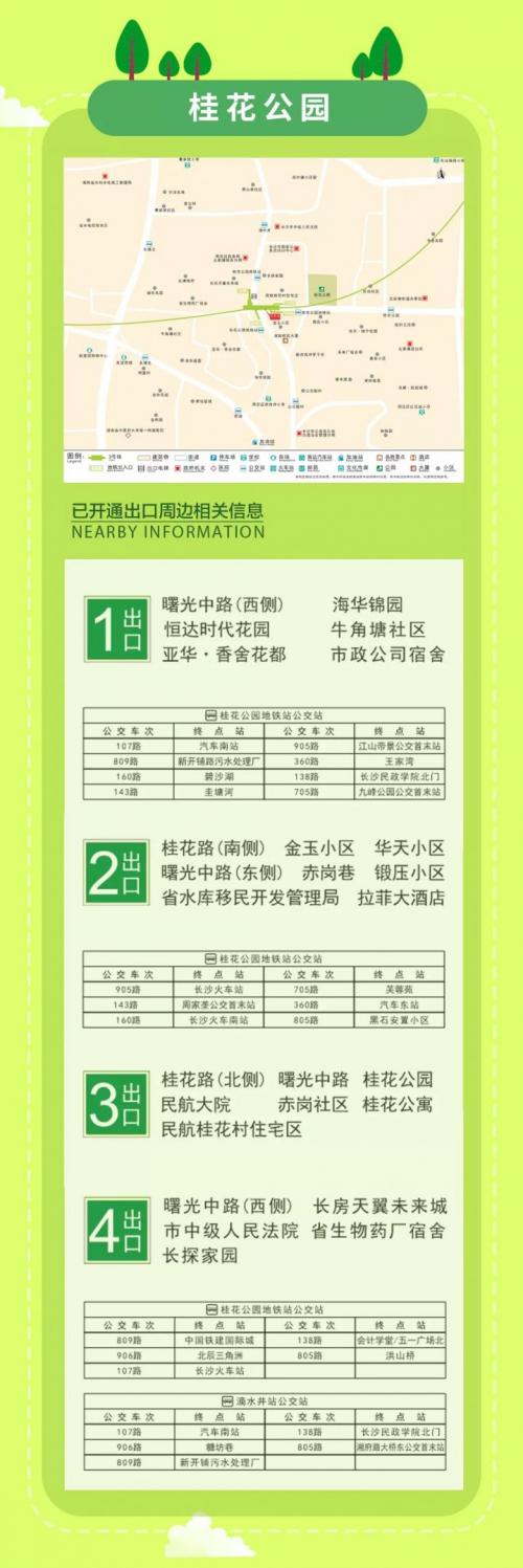 长沙地铁3号线站点出入口景点+公交线路+标志建筑汇总