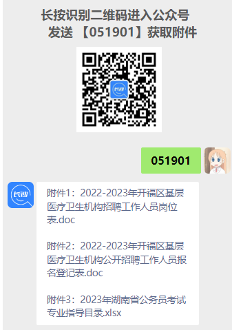 2023年长沙市开福区基层医疗卫生机构招聘52人公告