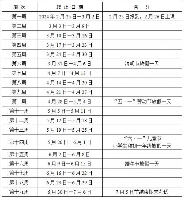 2023年长沙中小学暑假放假时间