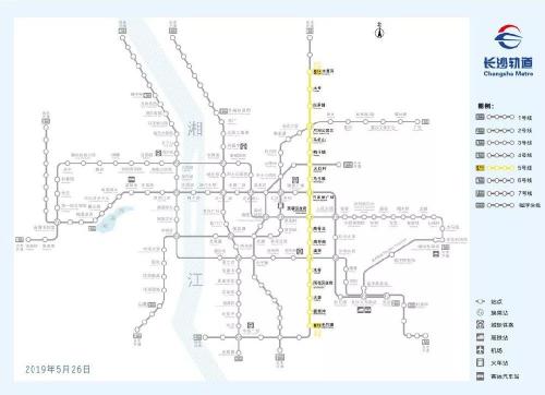 长沙地铁5号线一期站点位置+换乘站+出入口+周边楼盘