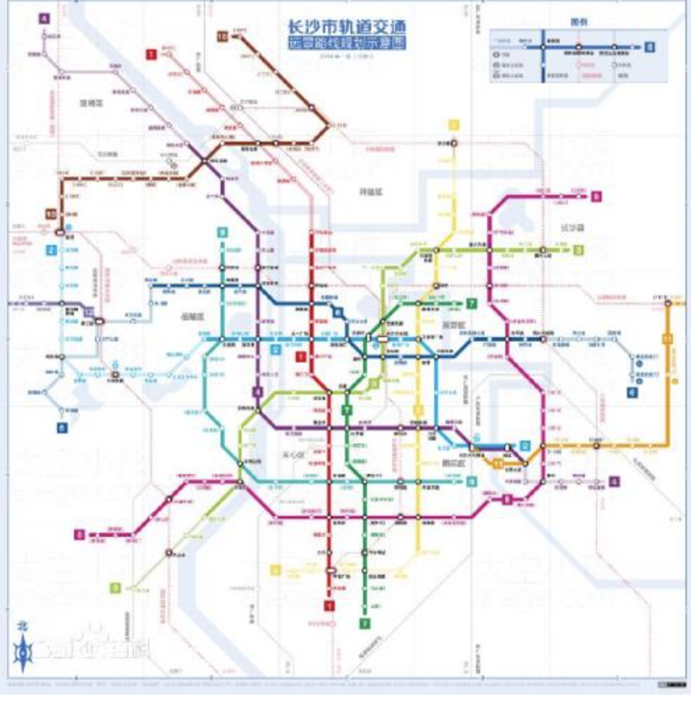 长沙地铁7号线线路图及其他线路规划简介