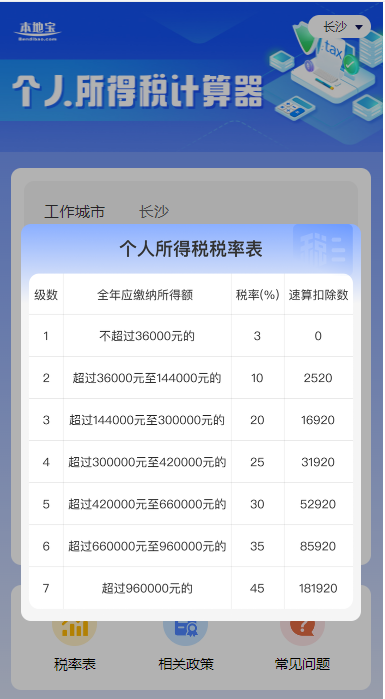 长沙个税计算器：准确简洁，2024年最新版