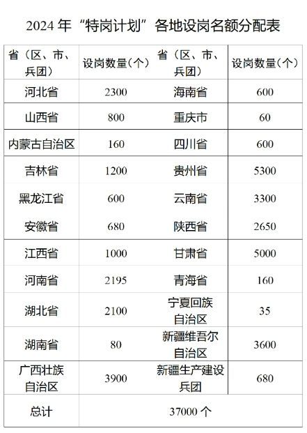 2024农村义务教育阶段特岗教师岗位分布解析